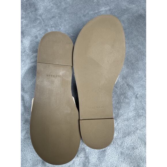 NEW! Cole Haan Flynn Slotted Slide Women's Sandal Nude & Metallic Leather 6.5 B - Picture 6 of 6